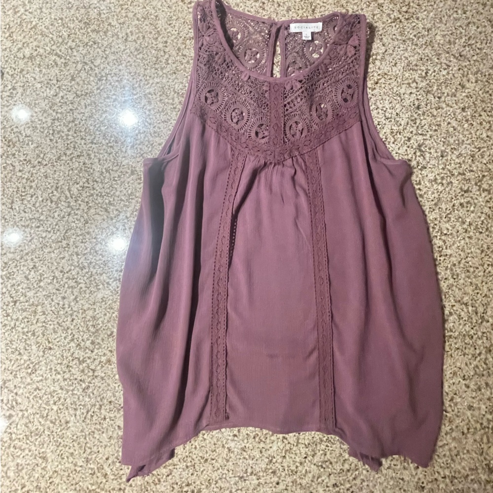 ⭐️3/$20⭐️ Socialite Women’s Short-sleeve Top, Mauve, Large